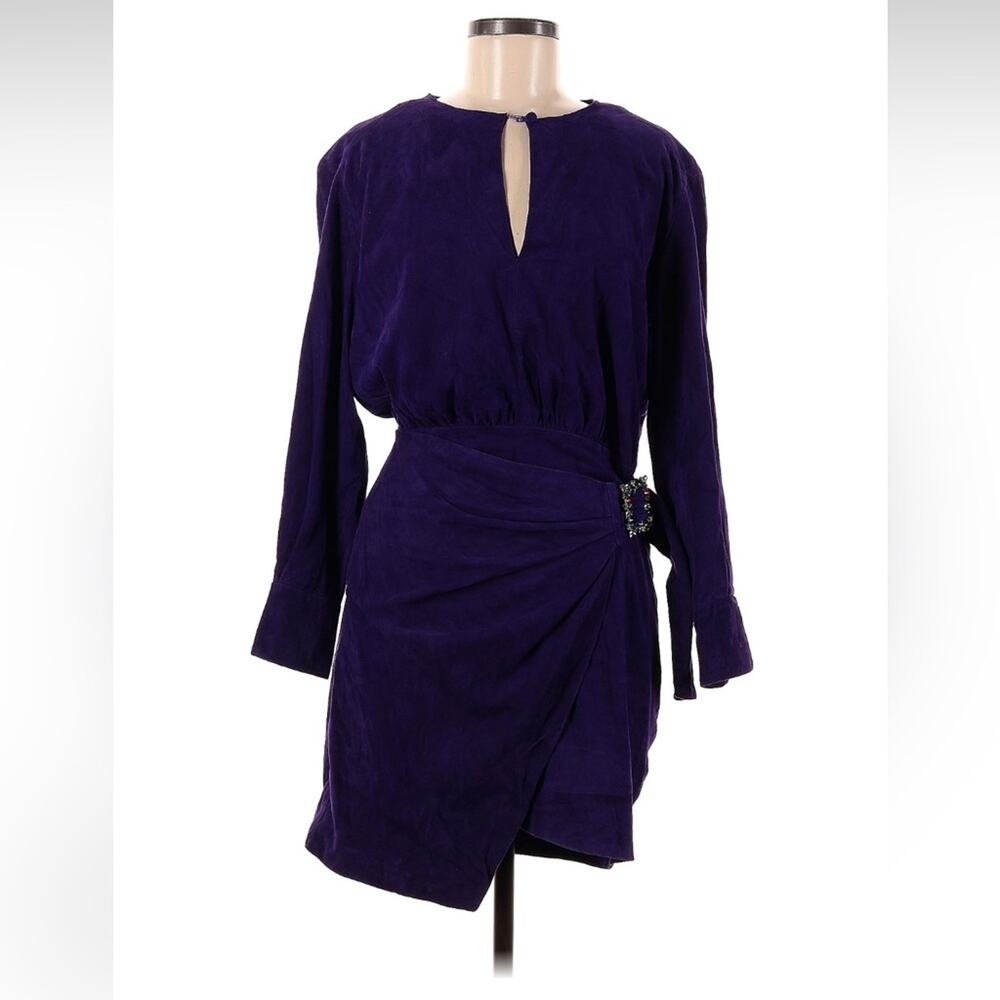 Uterque royal purple genuine suede sheath dress, size 26 or small